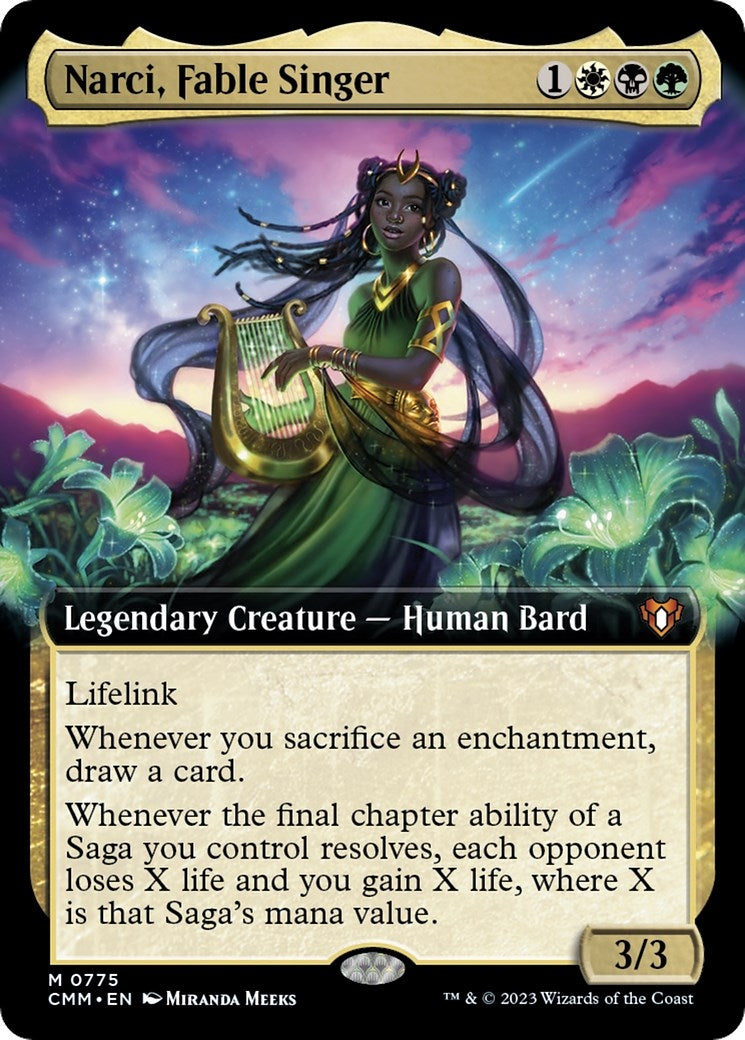 Narci, Fable Singer (Extended Art) (775) (Commander Masters)
