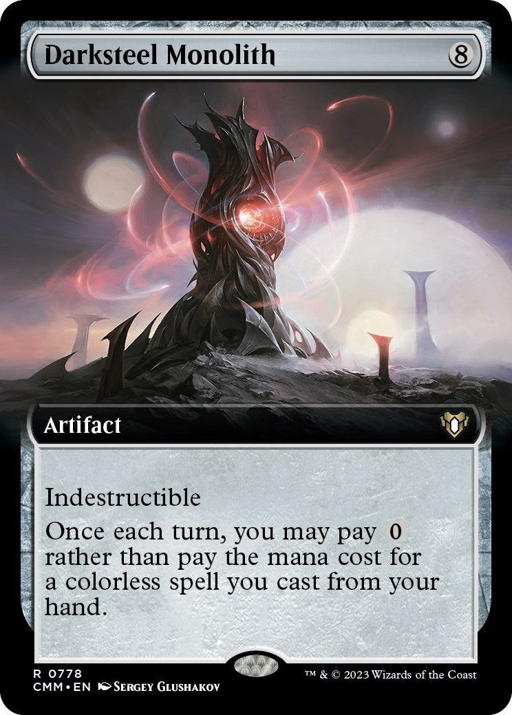 Darksteel Monolith (Extended Art) (778) (Commander Masters)