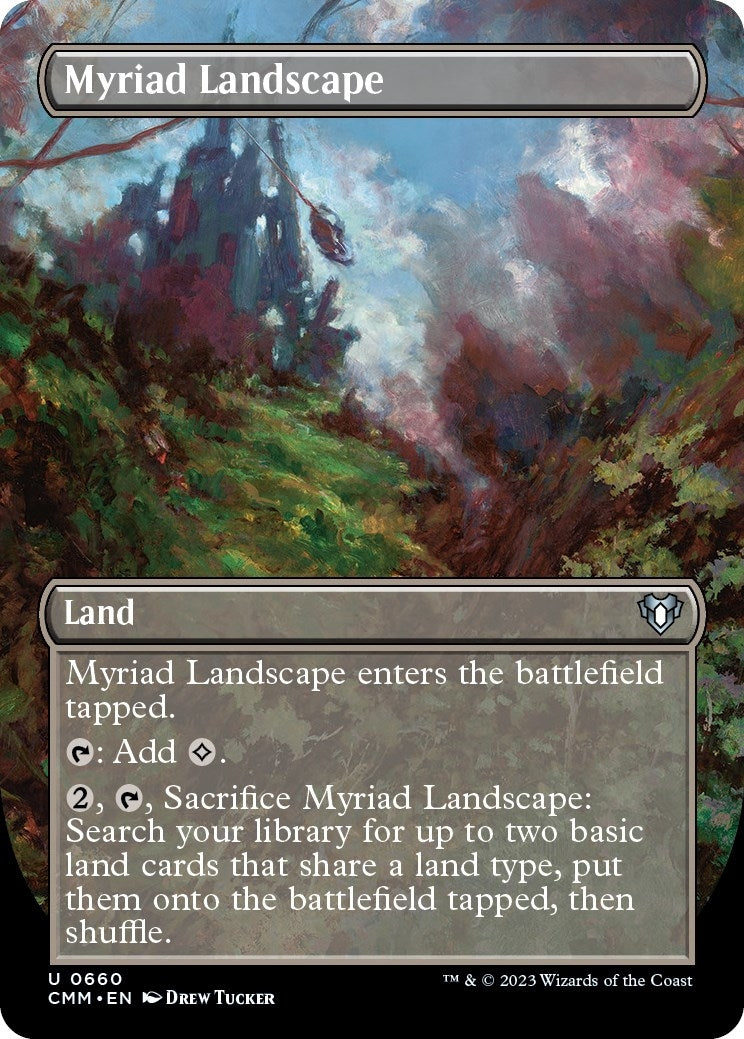 Myriad Landscape (Borderless) (660) (Commander Masters)