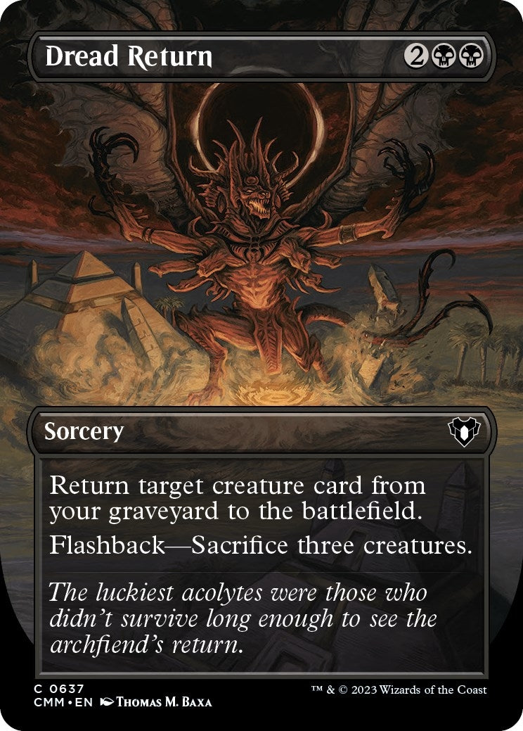 Dread Return (Borderless) (637) (Commander Masters)