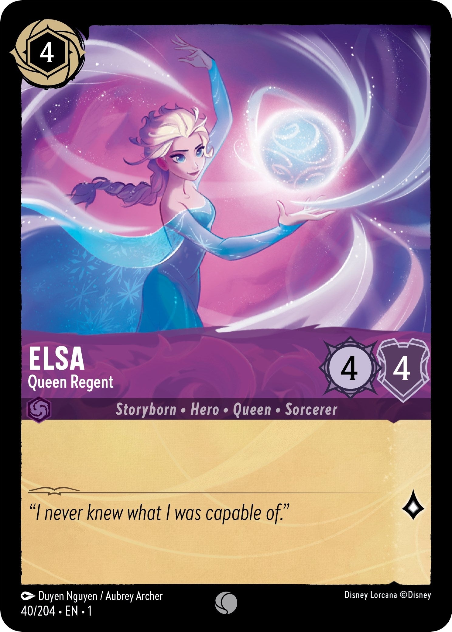 Image for Elsa - Queen Regent (40/204) (The First Chapter) (1) - Disney Lorcana