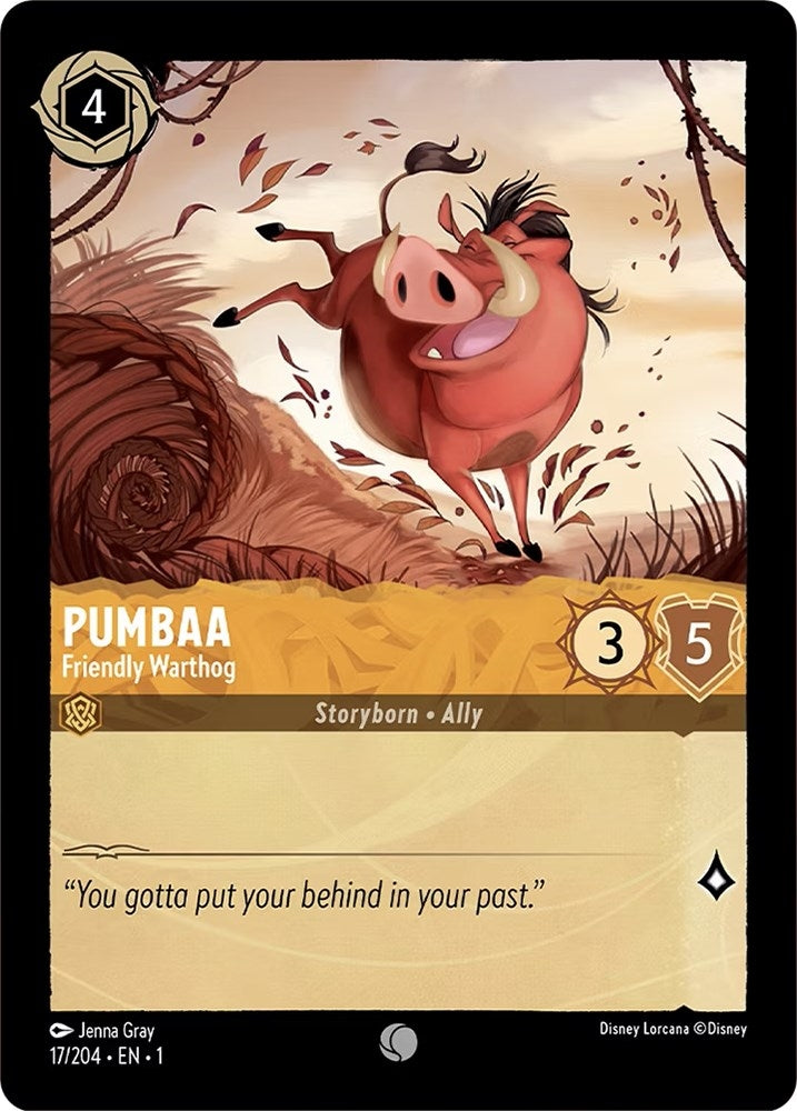 Image for Pumbaa - Friendly Warthog (17/204) (The First Chapter) (1) - Disney Lorcana