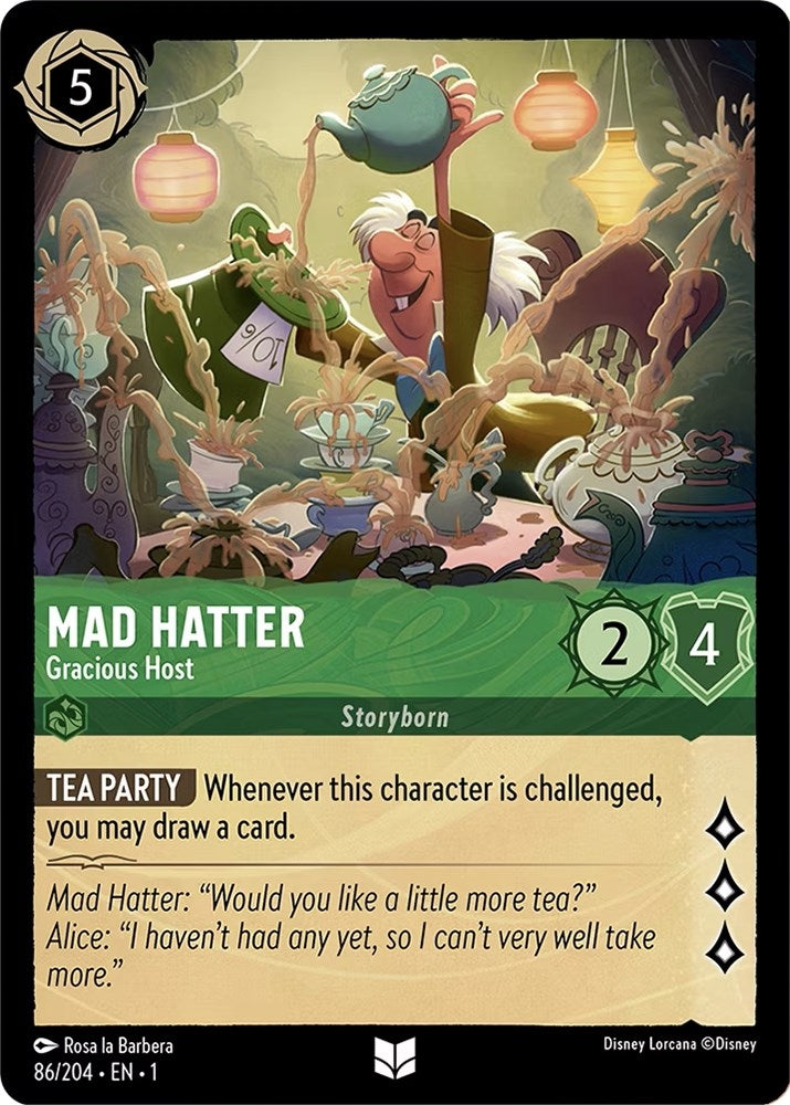 Image for Mad Hatter - Gracious Host (86/204) (The First Chapter) (1) - Disney Lorcana