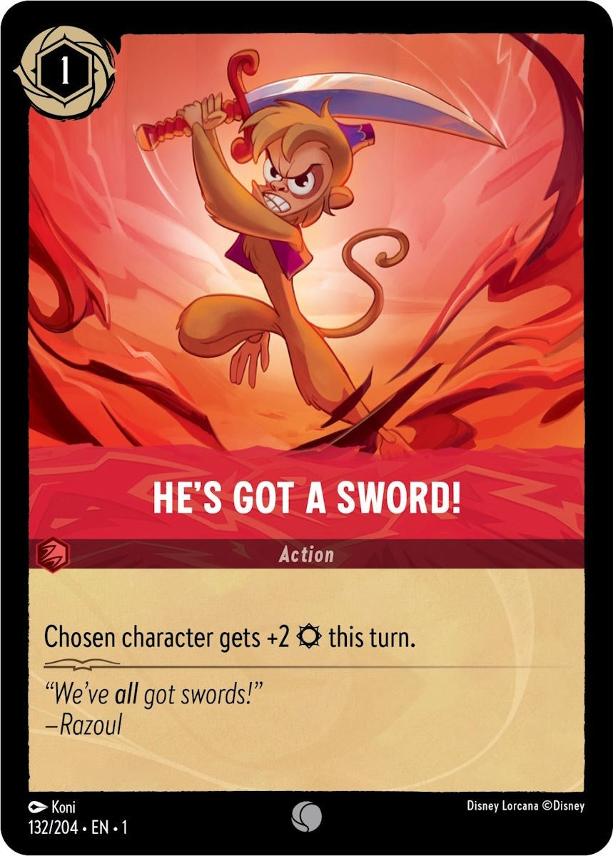 Image for He's Got A Sword! (132/204) (The First Chapter) (1) - Disney Lorcana