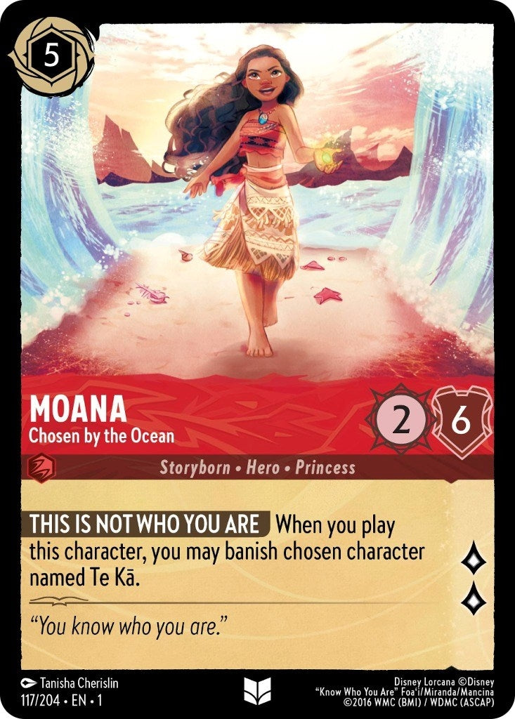Image for Moana - Chosen by the Ocean (117/204) (The First Chapter) (1) - Disney Lorcana