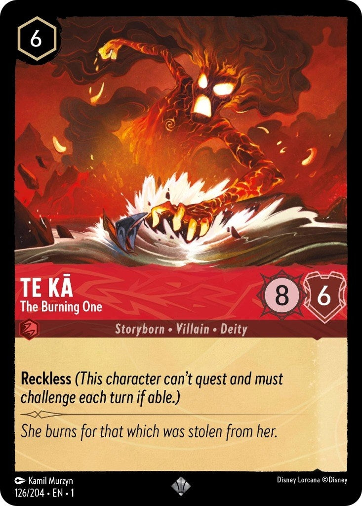 Image for Te Ka - The Burning One (126/204) (The First Chapter) (1) - Disney Lorcana