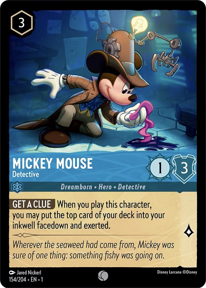 Image for Mickey Mouse - Detective (154/204) (The First Chapter) (1) - Disney Lorcana