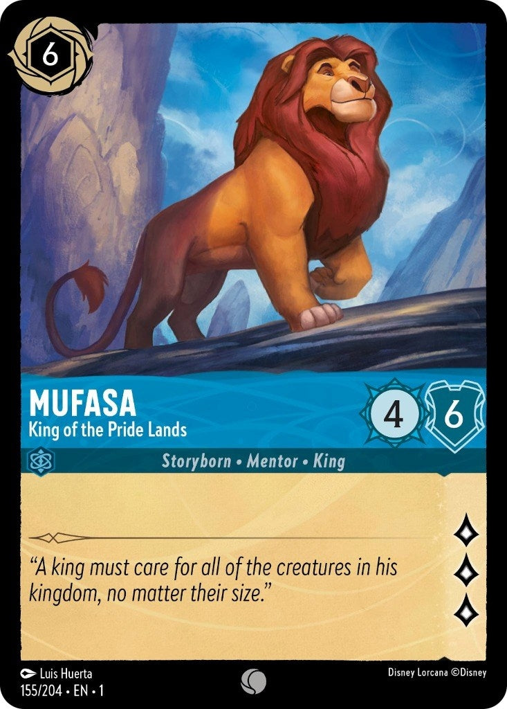 Image for Mufasa - King of the Pride Lands (155/204) (The First Chapter) (1) - Disney Lorcana