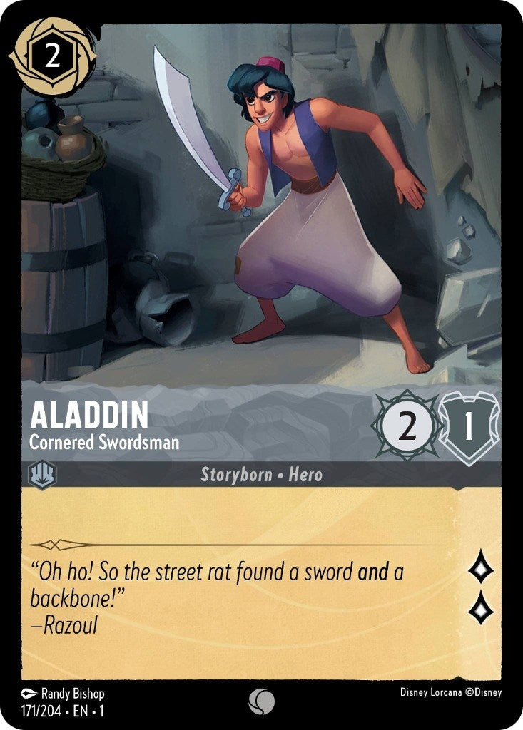 Image for Aladdin - Cornered Swordsman (171/204) (The First Chapter) (1) - Disney Lorcana