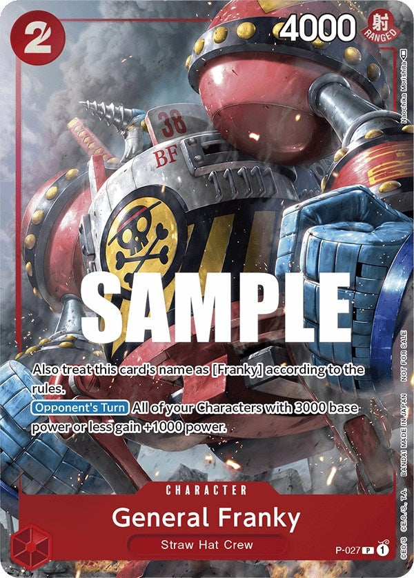 Image for General Franky (Event Pack Vol. 2) (P-027) (One Piece Promotion Cards) (OP-PR) - One Piece Card Game