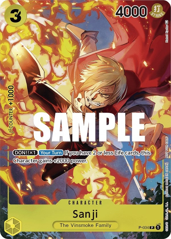 Image for Sanji (Event Pack Vol. 2) (P-034) (One Piece Promotion Cards) (OP-PR) - One Piece Card Game