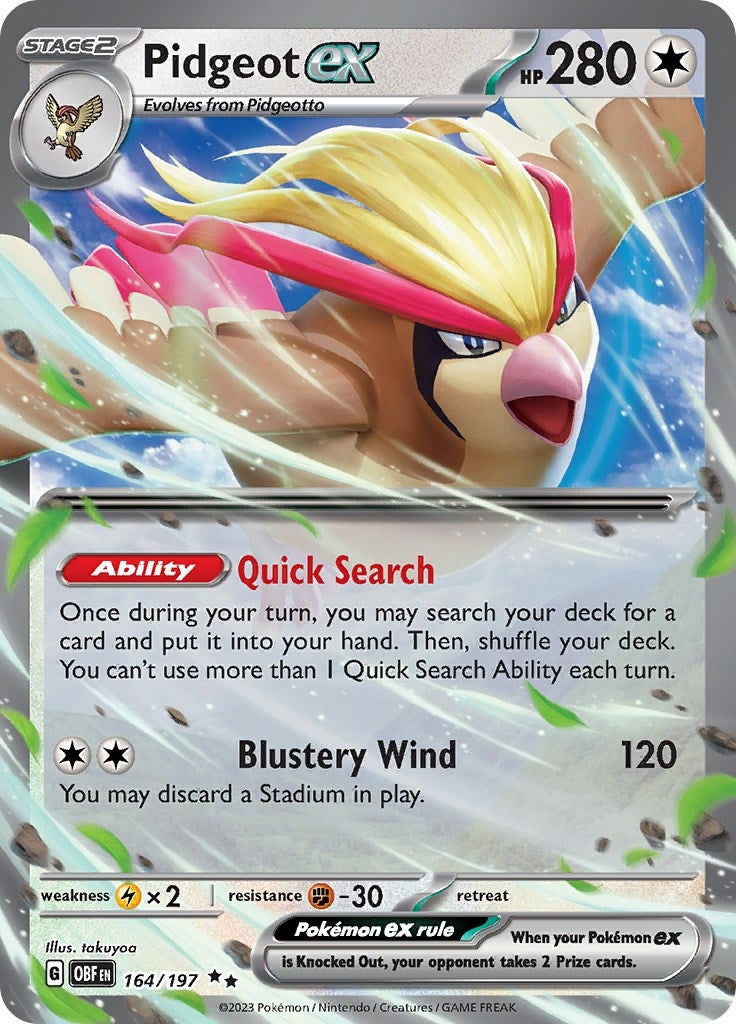 Pidgeot ex (164/197) (SV03: Obsidian Flames)