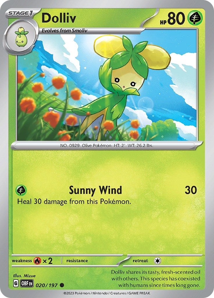 Image for Dolliv (020/197) (SV03: Obsidian Flames) - Pokemon