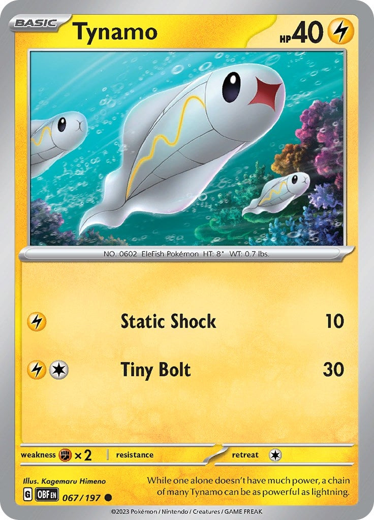 Image for Tynamo (067/197) (SV03: Obsidian Flames) - Pokemon