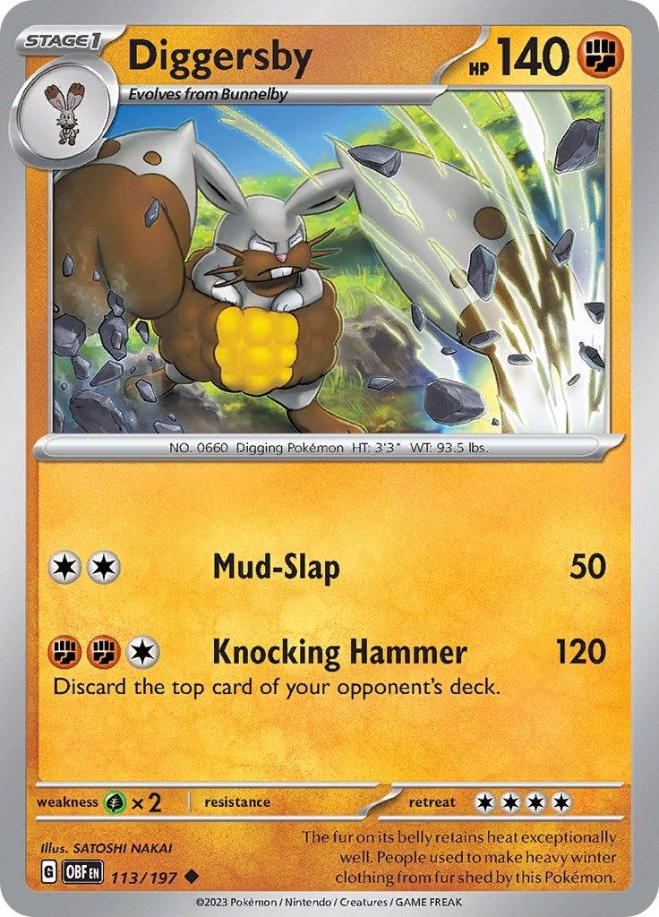 Image for Diggersby (113/197) (SV03: Obsidian Flames) - Pokemon