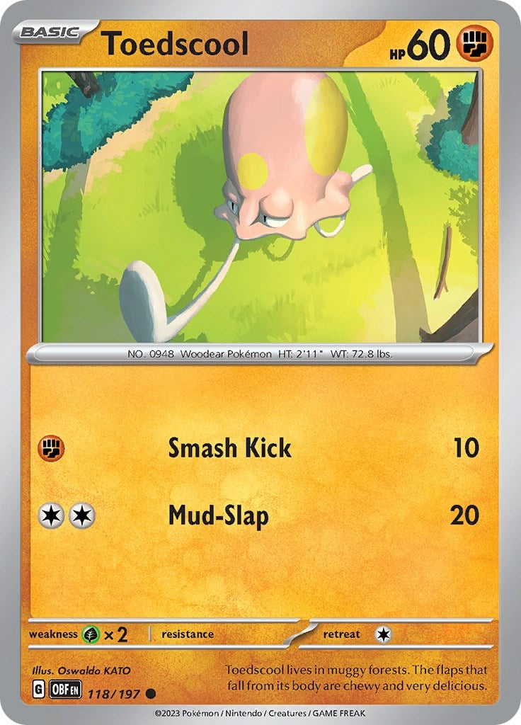 Image for Toedscool (118/197) (SV03: Obsidian Flames) - Pokemon