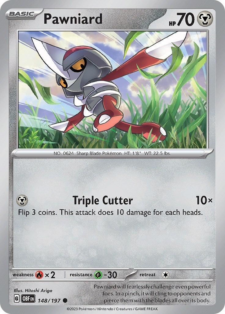 Image for Pawniard (148/197) (SV03: Obsidian Flames) - Pokemon
