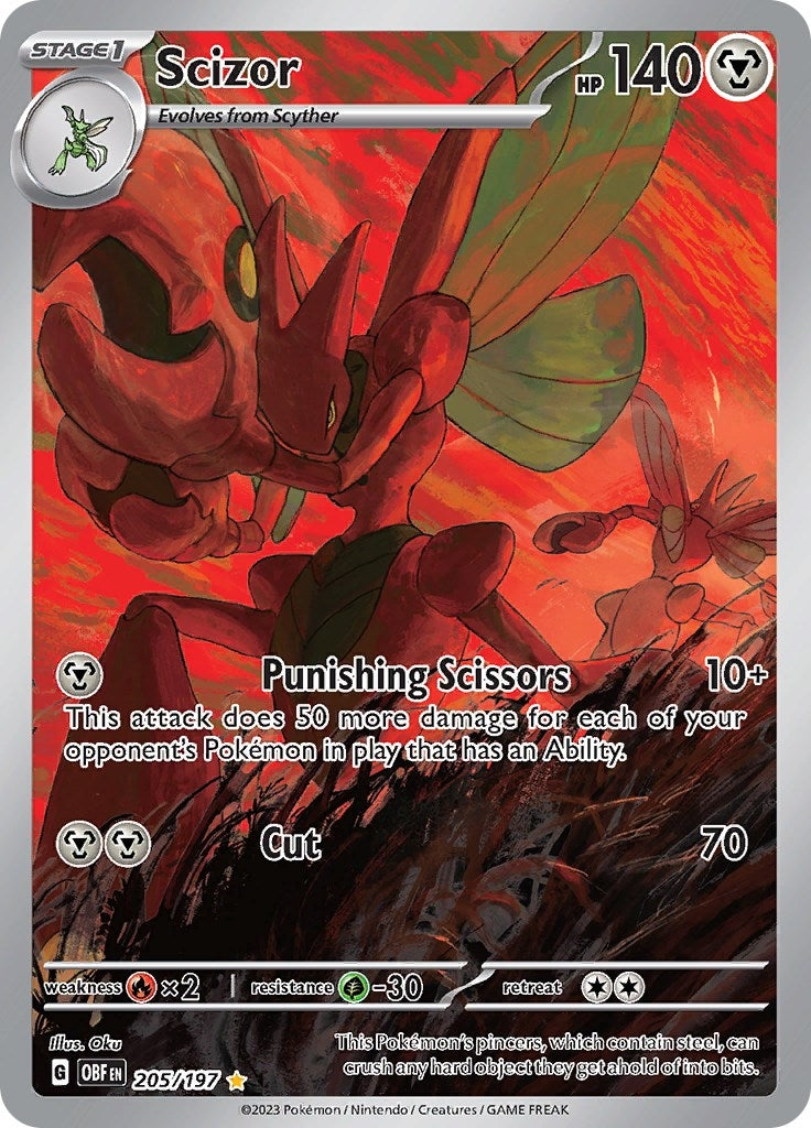 Scizor (205/197) (SV03: Obsidian Flames) - PokeBox USA