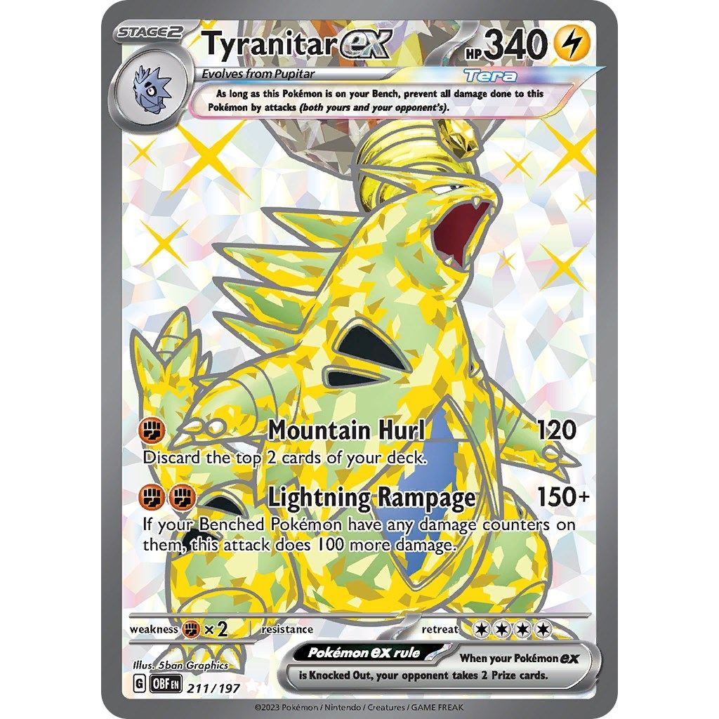 Tyranitar ex (211/197) (SV03: Obsidian Flames) - PokeBox USA