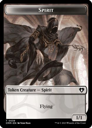 Spirit (0039) // Goblin Double-Sided Token (CMM-39 // 27) [Commander Masters] Foil - PokeBox USA