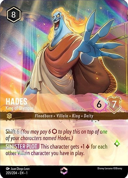 Image for Hades - King of Olympus (Enchanted) (205/204) (The First Chapter) (1) - Disney Lorcana