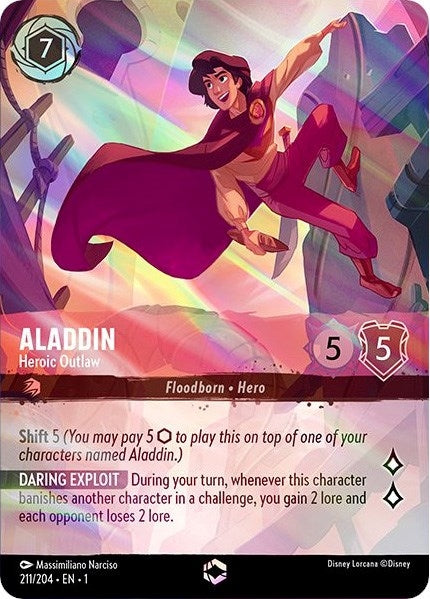 Image for Aladdin - Heroic Outlaw (Enchanted) (211/204) (The First Chapter) (1) - Disney Lorcana
