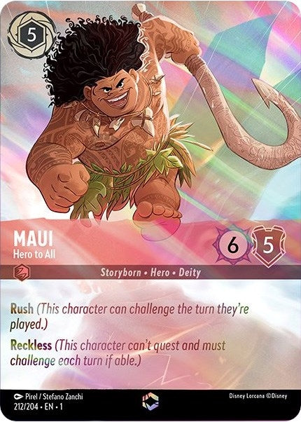 Image for Maui - Hero to All (Enchanted) (212/204) (The First Chapter) (1) - Disney Lorcana