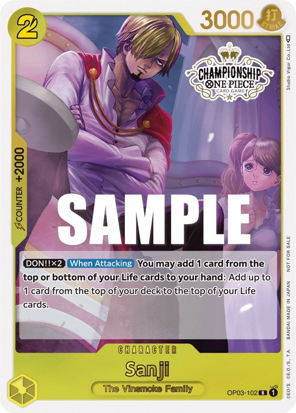 Image for Sanji (Store Championship Participation Pack Vol. 2) (OP03-102) (One Piece Promotion Cards) (OP-PR) - One Piece Card Game