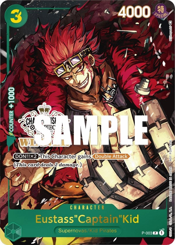 Image for Eustass"Captain"Kid (Store Championship Vol. 2 Winner) (P-003) (One Piece Promotion Cards) (OP-PR) - One Piece Card Game