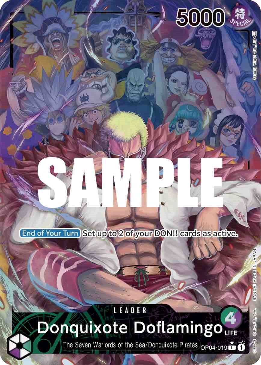 Image for Donquixote Doflamingo (019) (Alternate Art) (OP04-019) (Kingdoms of Intrigue) (OP04) - One Piece Card Game