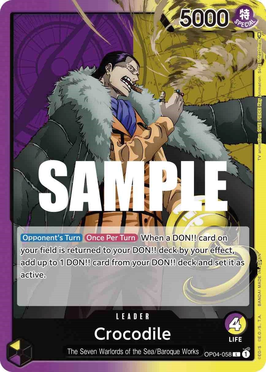 Image for Crocodile (058) (OP04-058) (Kingdoms of Intrigue) (OP04) - One Piece Card Game