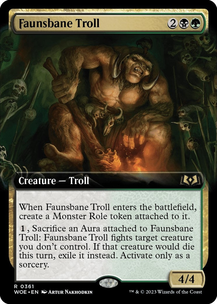 Faunsbane Troll (Extended Art) (361) (Wilds of Eldraine)