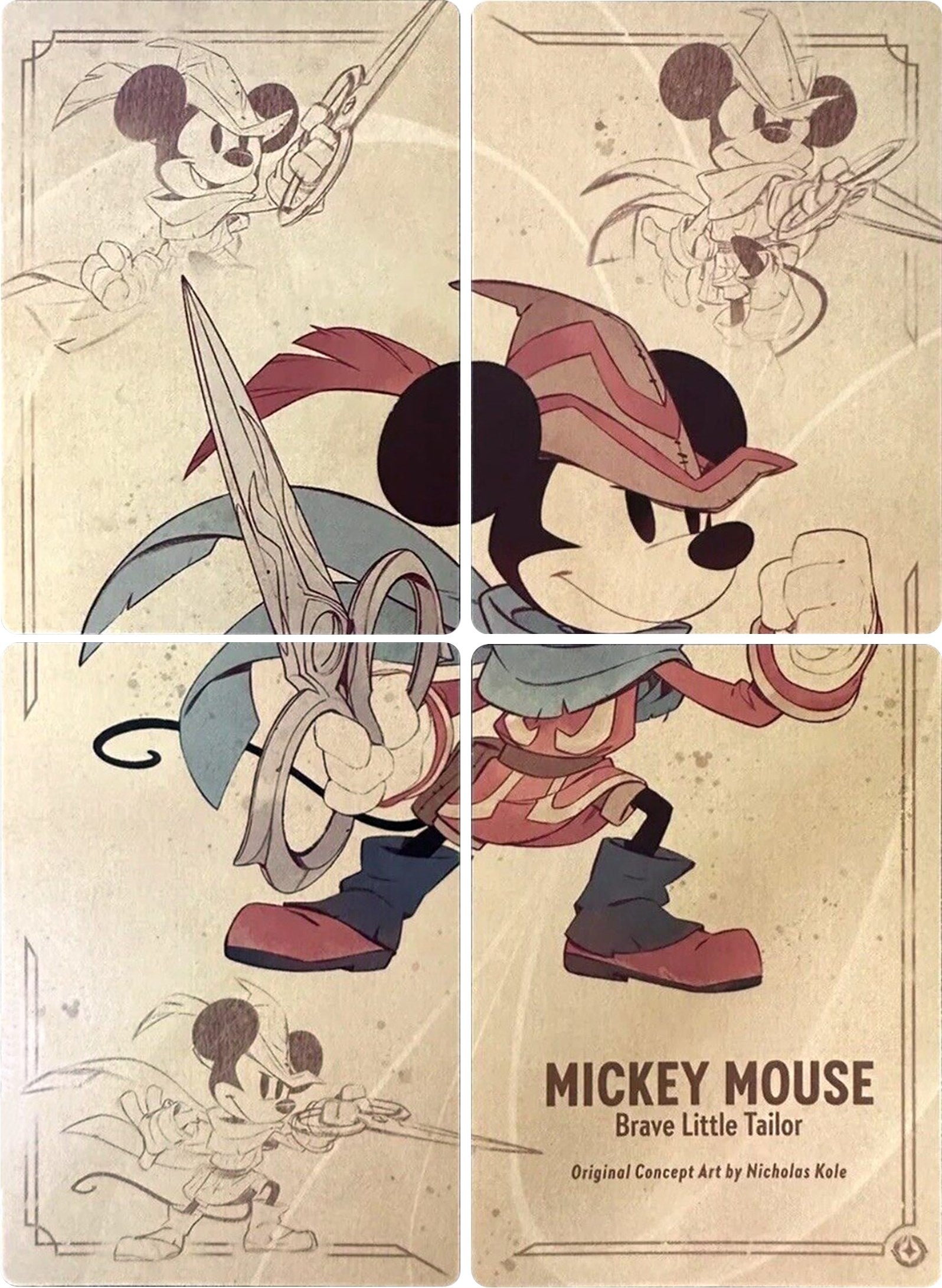 Image for Mickey Mouse - Brave Little Tailor Puzzle Insert (Set of 4) (The First Chapter) (1) - Disney Lorcana