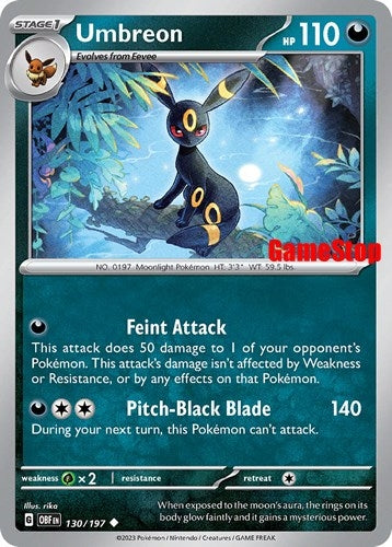 Image for Umbreon - 130/197 (GameStop Exclusive) (130/197) (Miscellaneous Cards & Products) (MCAP) - Pokemon