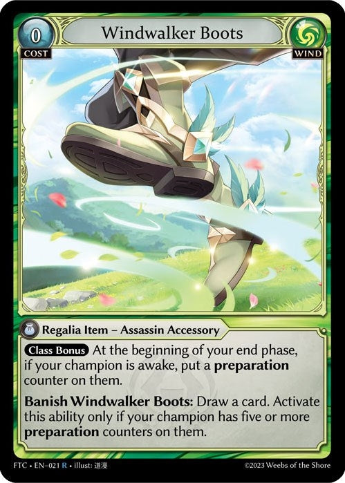 Image for Windwalker Boots (021) (Fractured Crown) (FTC) - Grand Archive TCG