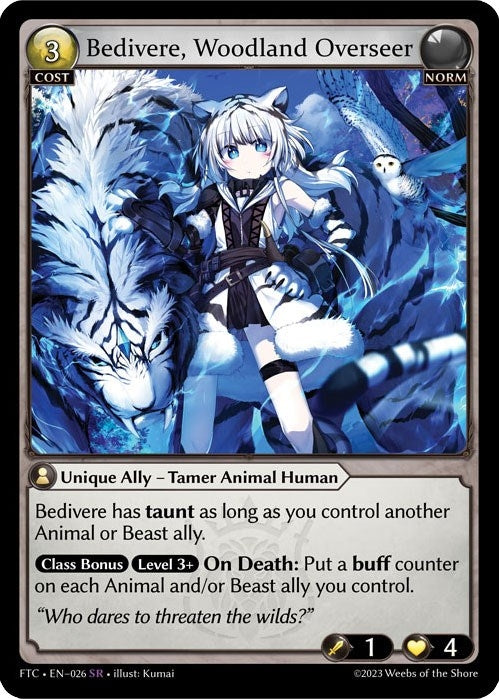 Image for Bedivere, Woodland Overseer (026) (Fractured Crown) (FTC) - Grand Archive TCG