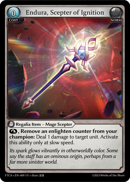 Image for Endura, Scepter of Ignition (009) (Fractured Crown) (FTC) - Grand Archive TCG