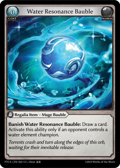 Image for Water Resonance Bauble (025) (Fractured Crown) (FTC) - Grand Archive TCG