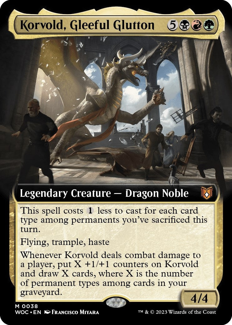 Korvold, Gleeful Glutton (Extended Art) (38) (Wilds of Eldraine)