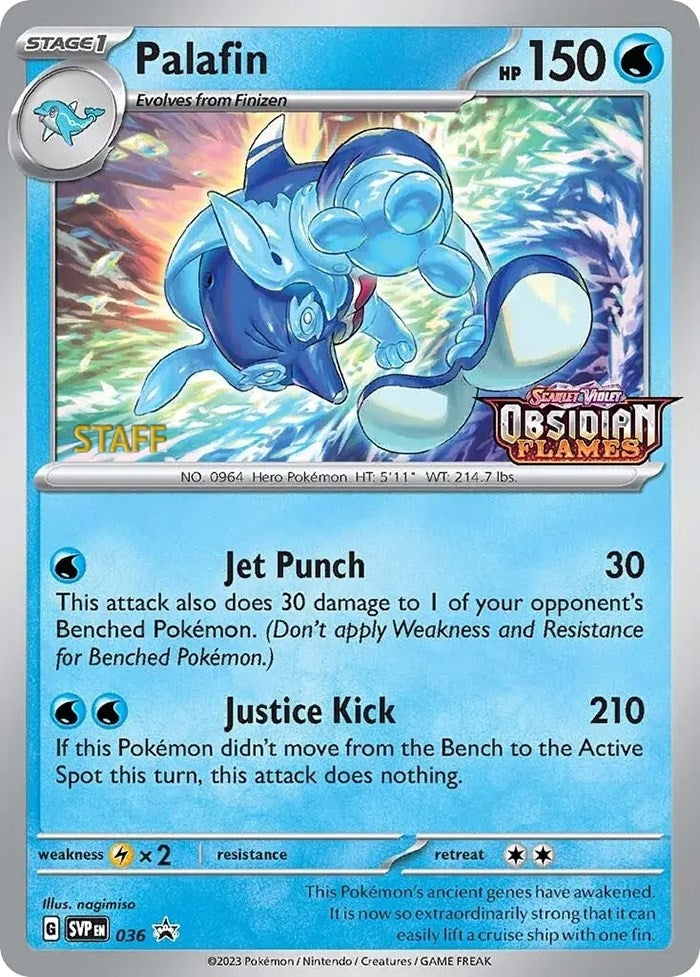 Image for Palafin - 036 (Prerelease) [Staff] (036) (SV: Scarlet & Violet Promo Cards) (SVP) - Pokemon