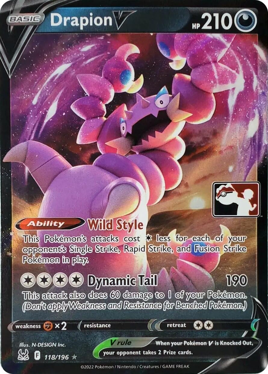 Image for Drapion V (118/196) (Prize Pack Series Cards) - Pokemon