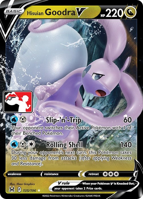 Image for Hisuian Goodra V (135/196) (Prize Pack Series Cards) - Pokemon