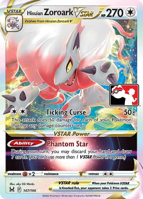 Image for Hisuian Zoroark VSTAR (147/196) (Prize Pack Series Cards) - Pokemon