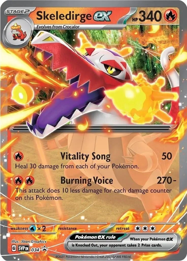 Image for Skeledirge ex - 034 (034) (SV: Scarlet & Violet Promo Cards) (SVP) - Pokemon