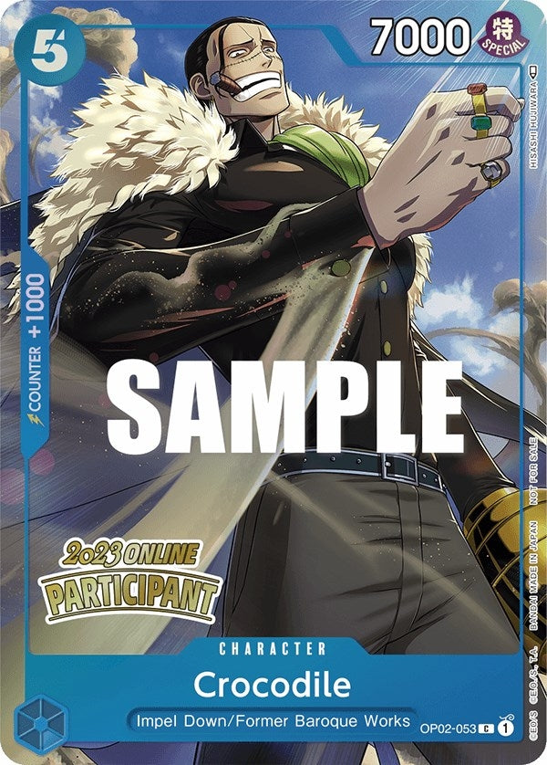 Image for Crocodile (Online Regional 2023) [Participant] (OP02-053) (One Piece Promotion Cards) (OP-PR) - One Piece Card Game