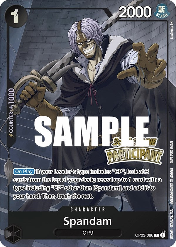Image for Spandam (Online Regional 2023) [Participant] (OP03-086) (One Piece Promotion Cards) (OP-PR) - One Piece Card Game