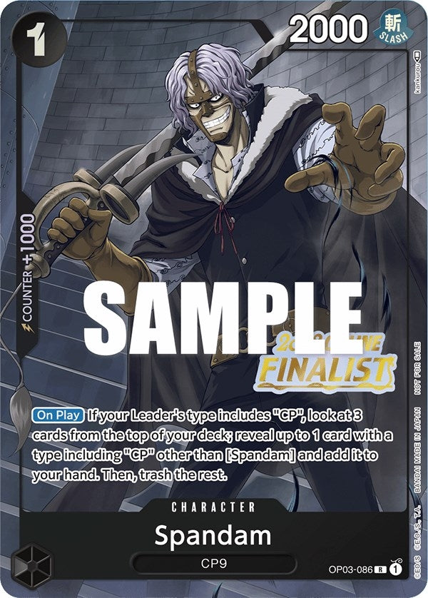 Image for Spandam (Online Regional 2023) [Finalist] (OP03-086) (One Piece Promotion Cards) (OP-PR) - One Piece Card Game