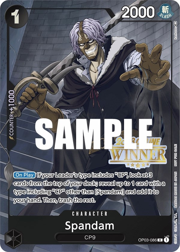 Image for Spandam (Online Regional 2023) [Winner] (OP03-086) (One Piece Promotion Cards) (OP-PR) - One Piece Card Game