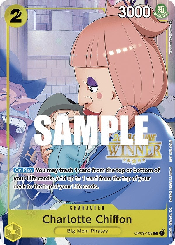 Image for Charlotte Chiffon (Online Regional 2023) [Winner] (OP03-109) (One Piece Promotion Cards) (OP-PR) - One Piece Card Game