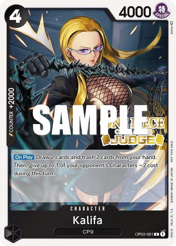 Image for Kalifa (Judge Pack Vol. 2) (OP03-081) (One Piece Promotion Cards) (OP-PR) - One Piece Card Game